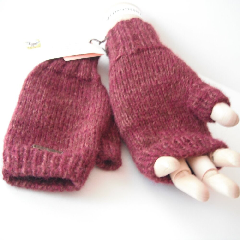 Handmade Fingerless Gloves Mittens Wrist Warmers Alpaca Blend Size M-L
